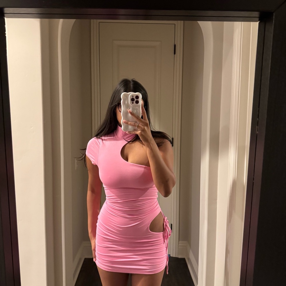 I.AM.GIA Pink One Shoulder Bodycon Dress